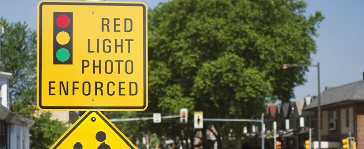 sign of red light photo enforced