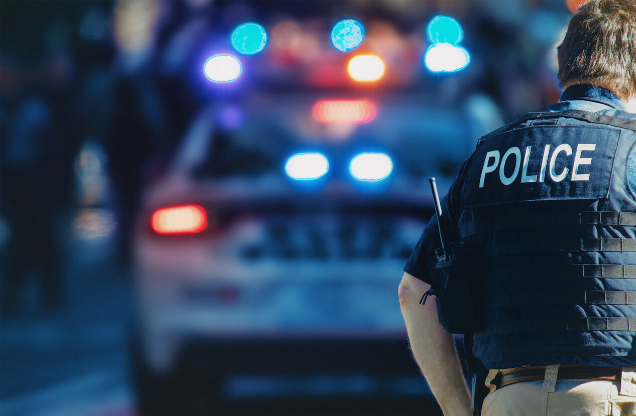 police at a scene