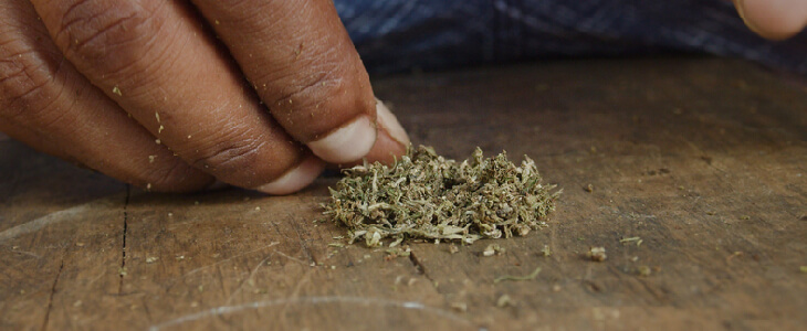 A man in possession of drugs