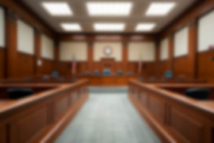 Beautiful blurred background of an empty courtroom in north carolina