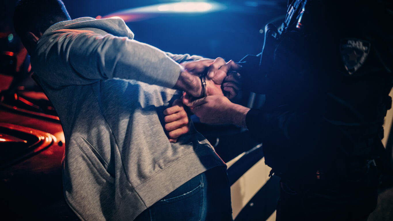man getting arrested
